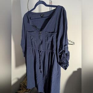 Torrid Deep Blue Tunic Top